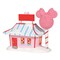 Department 56 Disney Village Minnie's Cotton Candy Shop Lit Hanging Christmas Ornament 7.6in H